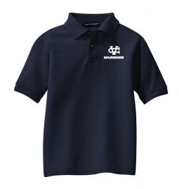 Youth Silk Touch Polo, Navy